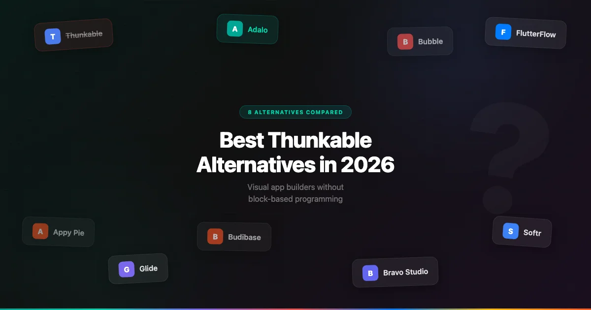 8 лучших альтернатив Thunkable в 2026 году