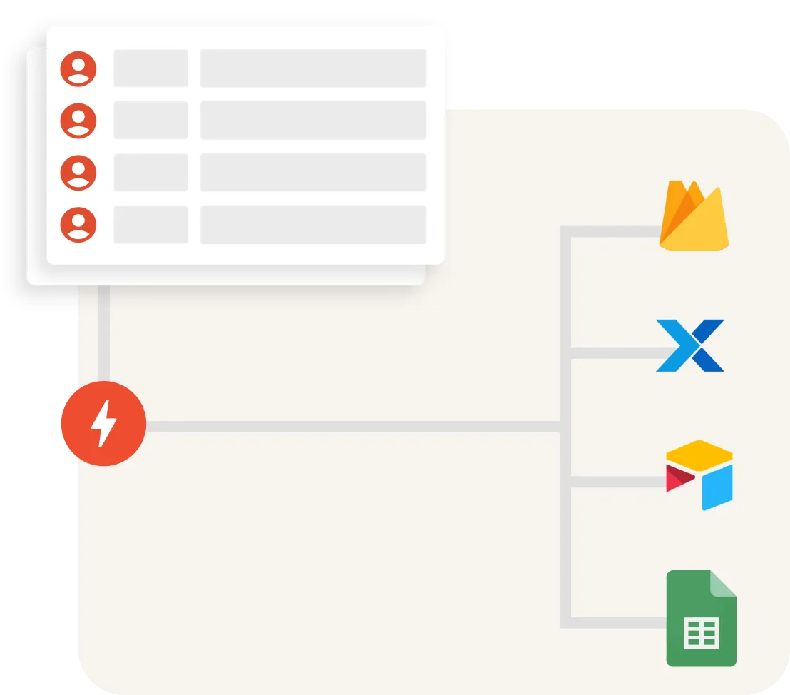 Внешние данные, подключаемые к Adalo