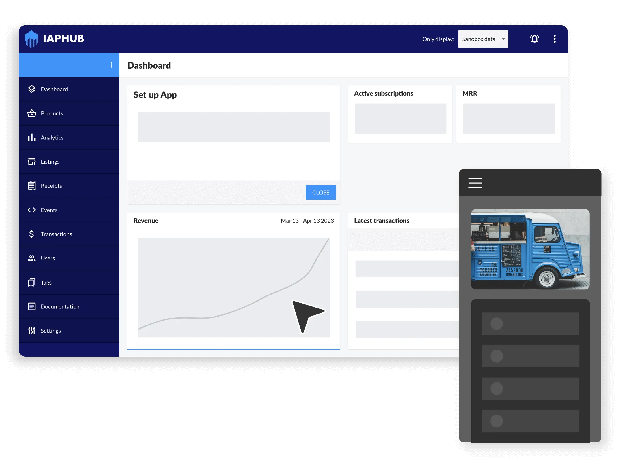 Создать учетную запись IAPHUB