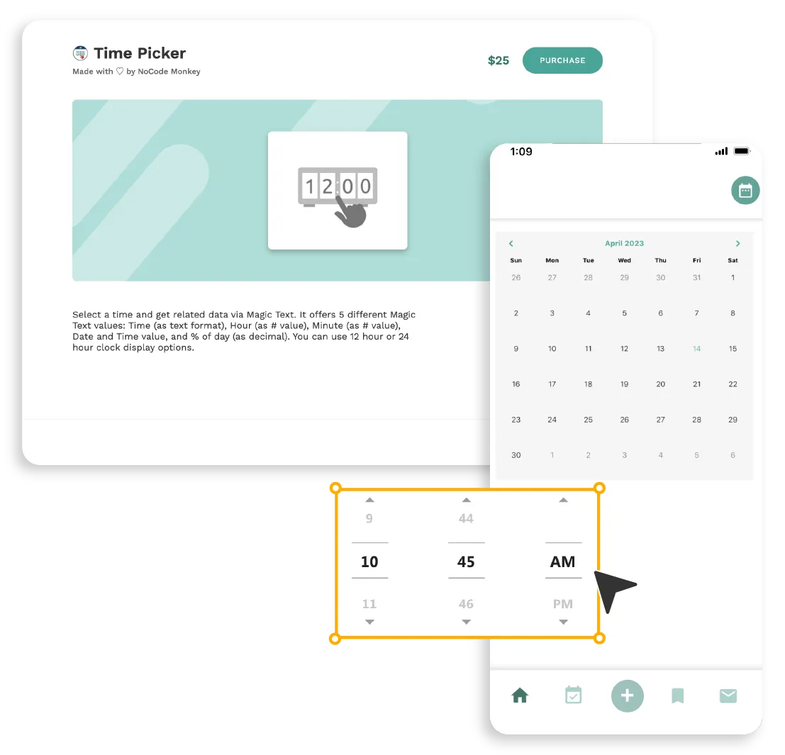 Подборщик времени