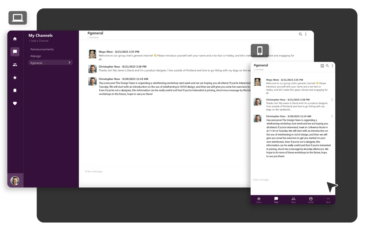Сообщение с вашим сообществом в пользовательском изображении приложения