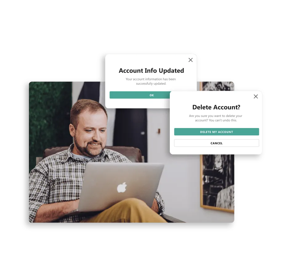 Добавьте модули успеха и подтверждения с легкостью