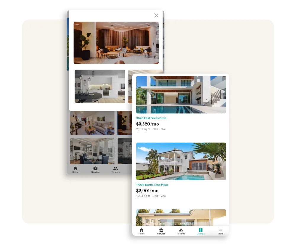 Создать изображение приложения для размещения объявлений о продаже недвижимости