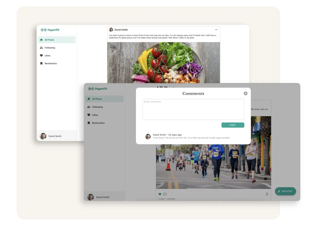 Создание пользовательской ленты сообщества Изображение приложения