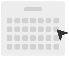 Простой календарь с курсором. 