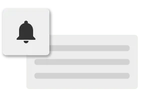 Простое текстовое поле со значком колокольчика-уведомления. 