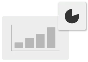 Простой набор графиков, одна гистограмма и одна круговая диаграмма. 