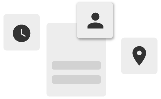 Простая группа значков, связанных с планированием мероприятия, таких как место, время и количество гостей. 