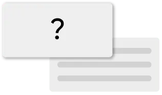 Упрощенный набор окон для обмена сообщениями, одно из которых задает вопрос, а другое дает ответ. 