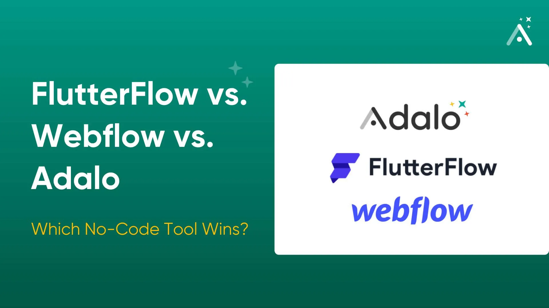FlutterFlow, Webflow и Adalo: какой инструмент без кода выиграет?