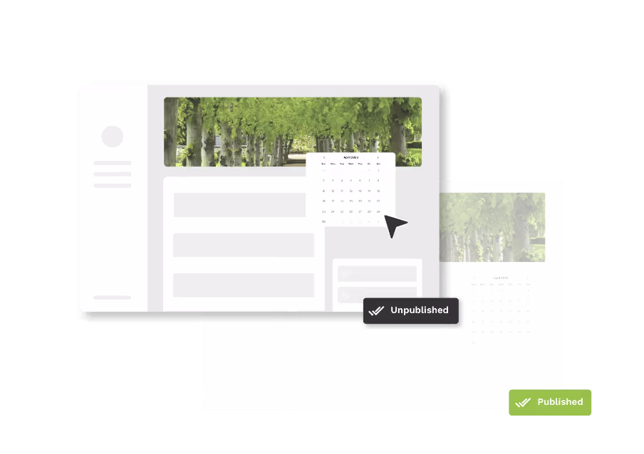 Элементы управления веб-публикацией в конструкторе приложений Adalo