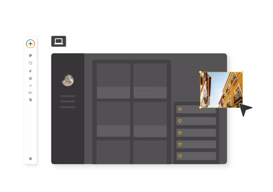 Полотно для свободного проектирования с поддержкой перетаскивания в Adalo