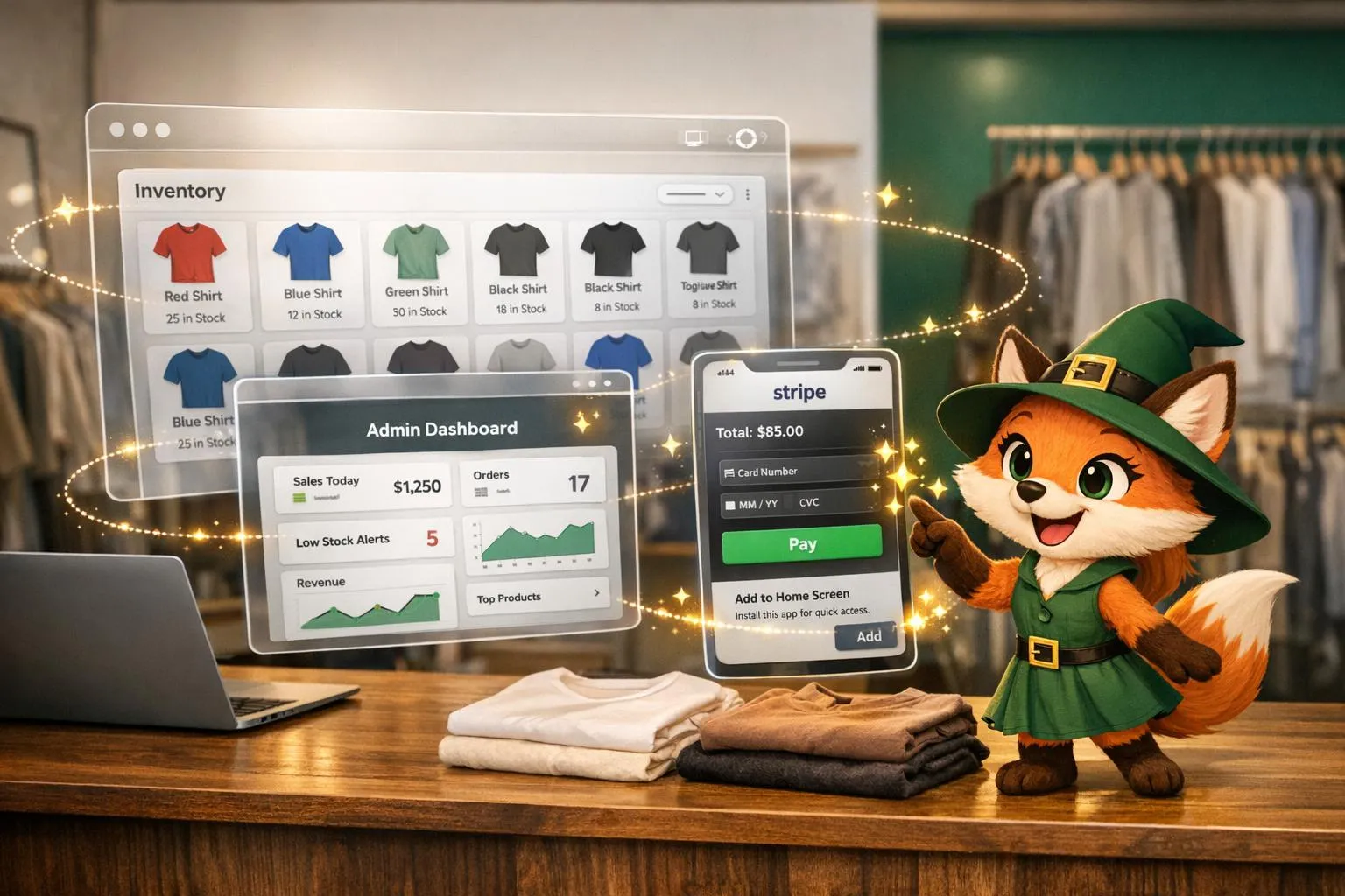 Как создать веб-приложение и мобильное приложение для управления магазином одежды