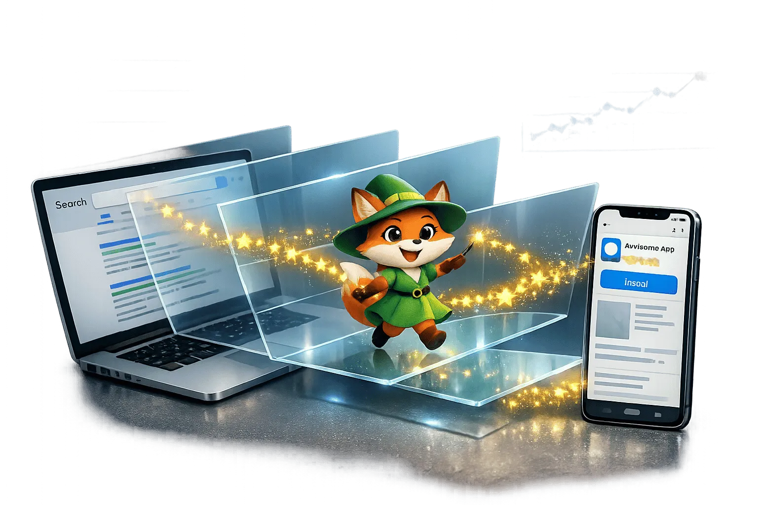 Веб-трафик к загрузкам приложений: SEO-ASO Link